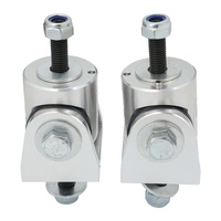 RTS Power Mount Engine Mount Billet Aluminium Replacement GM LS Commodore VT-VZ Anodised Aluminium/Black Polyurethane Pair Kit