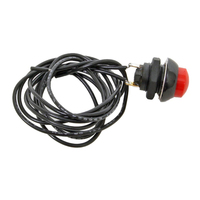 RTS Switch, Push Button, Trans-Brake, Plastic, Red, 15 Amps, Each