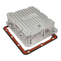RTS Transmission Pan CNC Billet Aluminium For Ford C4/C10 Suits Pan Fill Or Case Fill With Gasket & Filter Finned Raw Kit
