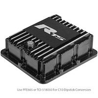 RTS Transmission Pan Deep Aluminium Finned Black Powdercoat For Ford C-4 C10