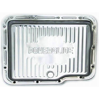RTS Transmission Pan Stock Steel Finned Chrome Finned GM Powerglide
