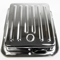 RTS Transmission Pan, Stock, Steel, Chrome, For Ford C4, C10, Each