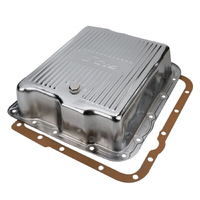 RTS Transmission Pan Deep Steel Finned Chrome GM 700R4 4L60 4L60E