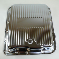 RTS Transmission Pan Stock Steel Finned Chrome GM 700R4 4L60 4L60E