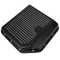 RTS Transmission Pan Aluminium Black Machined Finned For Chev For Holden TH350