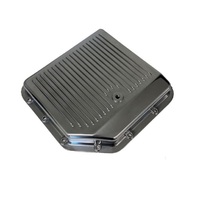 RTS Transmission Pan, Stock Depth, Cast Aluminium, Polished, Finned, Chev For Holden TH350, Each