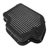 RTS Transmission Pan Aluminium Black Machined Finned For Chev For Holden TH400