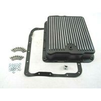 RTS Transmission Pan Aluminium Black Deep Finned For Chev For Holden TH700R4 4L60