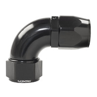 Raceworks Cutter Hose Fitting AN-20 90 Deg RWF-103-20BK