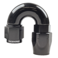 Raceworks Cutter Hose Fitting AN-6 180 Deg RWF-106-06BK