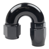Raceworks Cutter Hose Fitting AN-8 180 Deg RWF-106-08BK