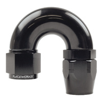 Raceworks Cutter Hose Fitting AN-10 180 Deg RWF-106-10BK
