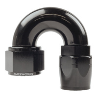 Raceworks Cutter Hose Fitting AN-12 180 Deg RWF-106-12BK