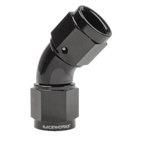 Raceworks Fitting Female To Female Swivel AN-6 45 Deg RWF-132-06BK