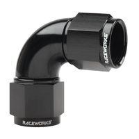 Raceworks Fitting Female To Female Swivel AN-8 90 Deg RWF-133-08BK