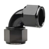 Raceworks Fitting Female To Female Swivel AN-12 90 Deg RWF-133-12BK