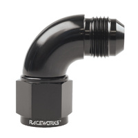 Raceworks Fitting Female To Male Swivel Elbow AN-10 90 Deg RWF-143-10BK
