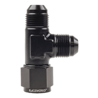 Raceworks Fitting Tee Swivel On Run AN-10 RWF-145-10BK