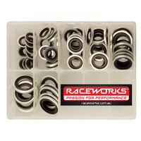 Raceworks Fitting Dowty Seal Kit 10 Of Each Size 8mm to 18mm  RWF-180-KIT