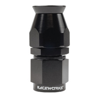 Raceworks Teflon Hose Fitting AN-6 Straight RWF-201-06BK