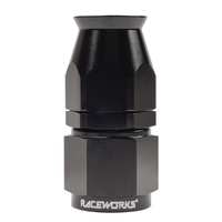 Raceworks Teflon Hose Fitting AN-8 Straight RWF-201-08BK