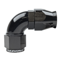 Raceworks Teflon Hose Fitting AN-12 90 Deg RWF-203-12BK