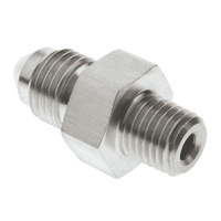 Raceworks Fitting NPT Male 1/16'' To Male Flare AN-3 Stainless Steel RWF-380-03-01SS