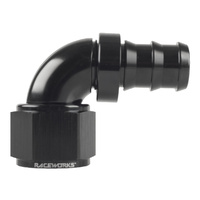 Raceworks Push Lok Hose Fitting AN-12 90 Deg RWF-403-12BK