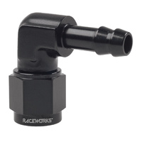 Raceworks Fitting Female AN-6 To 5/16'' Barb 90 Deg RWF-413-06-05BK RWF-413-06-05BK