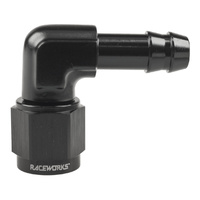 Raceworks Fitting Female AN-6 To 3/8'' Barb 90 Deg