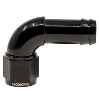 Raceworks AN-10 Female Swivel to Barb 3/4in 90deg RWF-413-10-12BK