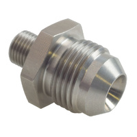 Raceworks Fitting Metric Male M10X1.0 To Male Flare AN-8 Stainless High Flow RWF-729-08SS