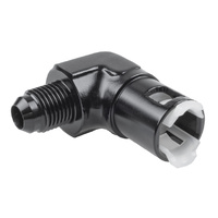 Raceworks Fitting AN-6 To 3/8'' Female EFI Quick Connect 90 Deg RWF-812-06-06BK