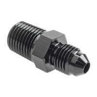 Raceworks Fitting AN-4 Male Flare To NPT 3/8'' Straight RWF-816-04-06BK