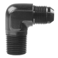 Raceworks Fitting AN-4 Male Flare To NPT 1/4'' 90 Deg RWF-822-04-04BK