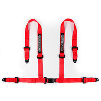 SAAS Racing Seatbelt Harness 4 Point Red EC-R16 2" Inch S4202R16