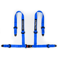 SAAS Racing Seatbelt Harness 4 Point Blue EC-R16 2" Inch S4302R16