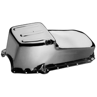 Proform Oil Pan Steel Chrome Plated For Chevrolet Small Block Driver Side Dipstick Each