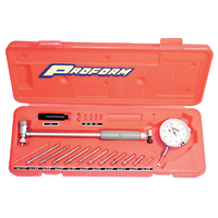 Proform Dial Bore Gauge Dial Indicator 2 to 6 in. Bore Range Extendable Handle Plastic Storage Case Kit