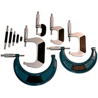 Proform Outside Micrometer Set 0-6 in. .0001 in. Graduation Storage Case Set of 6
