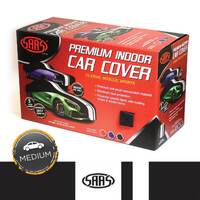 SAAS Car Cover Indoor Classic Medium 4.5m Black With White Stripes SC1011