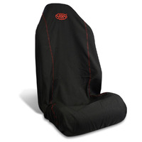 SAAS Seat Cover Throw Black Saas Red Logo Large 1Pc SC5010