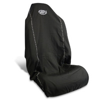 SAAS Seat Cover Throw Black Saas White Logo Large 1Pc SC5011