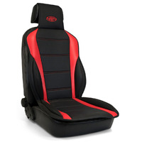 SAAS Seat Sports Cushion Pu Black-Red Large With Logo SC6011