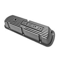 Scott Drake Classic Valve Covers Classic Shelby Top Style Black Wrinkle for Ford Small Block Windsor Pair