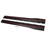 Drake Muscle Cars Side Rocker Splitter Satin Black 2015-2021 Mustang Pair