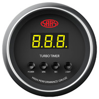 SAAS Turbo Timer Digital Auto 52mm Black Muscle Series SG-DTT52B