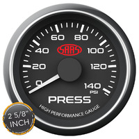 SAAS Oil Press Gauge 0-140psi 2 5/8 inch Black Muscle Series SG-OP258B