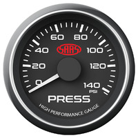 SAAS Oil Press Gauge 0-140psi 52mm Black Muscle Series SG-OP52B