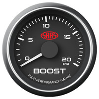 SAAS boost gauge 2" black 0-20psi for Ford Courier PE WL 2.5 Diesel 